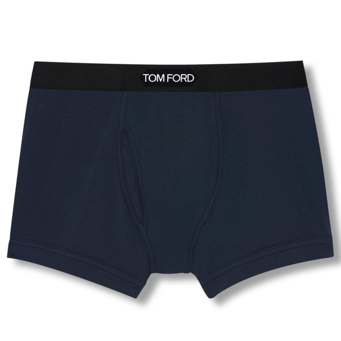 3 TOM FORD COTTON BOXER BRIEFS NAVY