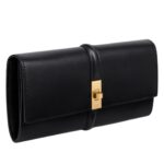 CELINE LARGE WALLET 16 IN SATINATED CALFSKIN BLACK