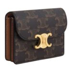 CELINE BUSINESS CARD HOLDER TRIOMPHE IN CANVAS AND LAMBSKIN