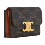 CELINE COMPACT WALLET WITH COIN TRIOMPHE IN CANVAS