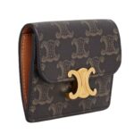 CELINE CARD HOLDER WITH FLAP TRIOMPHE IN TRIOMPHE CANVAS