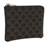 CELINE COIN AND CARD POUCH IN TRIOMPHE CANVAS