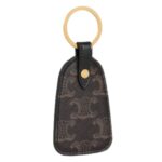 CELINE KEY HOLDER IN TRIOMPHE CANVAS AND CALFSKIN