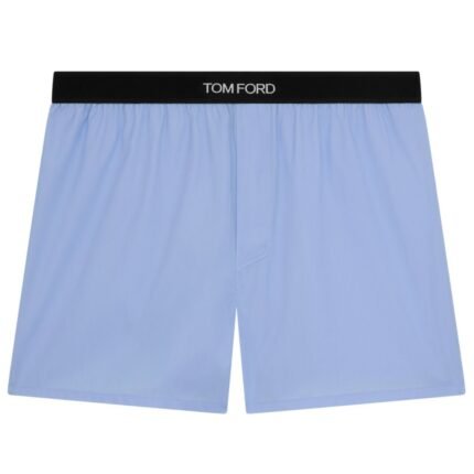 TOM FORD POPLIN BOXER PALE BLUE