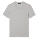 TOM FORD COTTON V NECK T SHIRT GREY