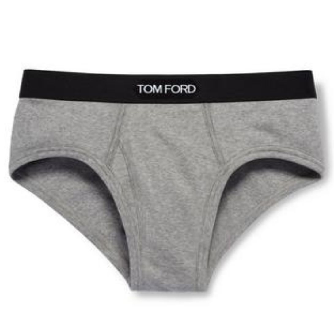 3 TOM FORD COTTON BRIEFS GREY