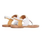 CELINE LYMPIA TRIOMPHE THONG IN CALFSKIN WHITE