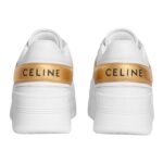 CELINE BLOCK SNEAKERS WITH WEDGE IN CALFSKIN AND LAMINATED CALFSKIN
