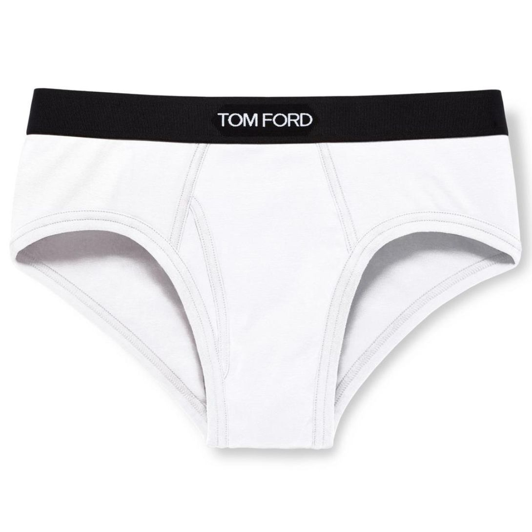 3 TOM FORD COTTON BRIEFS WHITE