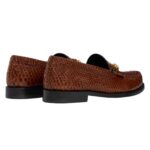 CELINE LUCO TRIOMPHE CHAIN LOAFER IN PATENT PYTHON STAMPED CALFSKIN