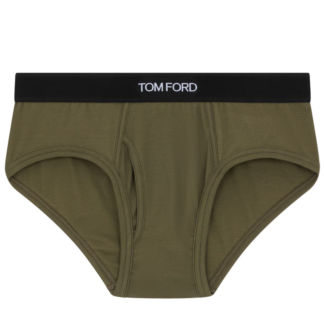 3 TOM FORD COTTON BRIEFS GREEN