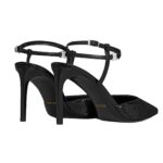 CELINE KITTEN TRIOMPHE STRAP PUMP IN SEQUINS AND CALFSKIN