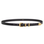 CELINE SMALL WESTERN BELT IN TAURILLON LEATHER BLACK