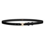 CELINE SMALL TRIOMPHE BELT WITH STRASS IN TAURILLON LEATHER