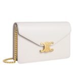 CELINE WALLET ON CHAIN MARGO IN SHINY CALFSKIN RICE
