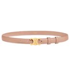 CELINE SMALL TRIOMPHE BELT IN TAURILLON LEATHER SOFT PEACH