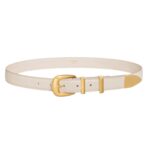 CELINE MEDIUM WESTERN BELT IN TAURILLON LEATHER PALE BEIGE