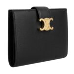 CELINE MEDIUM WALLET VICTOIRE IN TRIOMPHE CANVAS BLACK