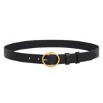 CELINE MEDIUM TWIN TRIOMPHE BELT IN VINTAGE CALFSKIN BLACK