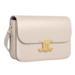 CELINE CLASSIQUE TRIOMPHE BAG IN SHINY CALFSKIN PALE BEIGE