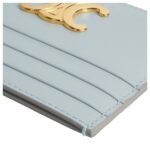 CELINE CARD HOLDER TRIOMPHE IN SHINY CALFSKIN ICE BLUE