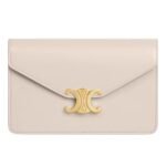 CELINE WALLET ON CHAIN MARGO IN SHINY CALFSKIN VINTAGE ROSE