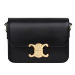 CELINE TEEN TRIOMPHE BAG IN SHINY CALFSKIN RED CANYON