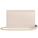 CELINE WALLET ON CHAIN MARGO IN SHINY CALFSKIN PALE BEIGE