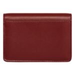CELINE CARD HOLDER WITH FLAP TRIOMPHE IN SHINY CALFSKIN DARK RUBY