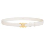 CELINE MEDIUM TRIOMPHE BELT IN TAURILLON LEATHER RICE