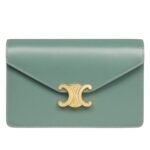 CELINE WALLET ON CHAIN MARGO IN SHINY CALFSKIN PALE BEIGE