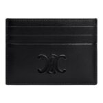 CELINE CARD HOLDER TRIOMPHE IN SHINY CALFSKIN BLACK