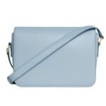 CELINE TEEN TRIOMPHE BAG IN SHINY CALFSKIN PALE BLUE