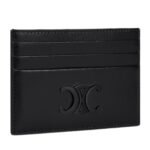 CELINE CARD HOLDER TRIOMPHE IN SHINY CALFSKIN BLACK