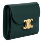 CELINE SMALL FLAP WALLET TRIOMPHE IN SHINY CALFSKIN AMAZONE