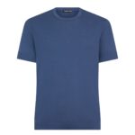 TOM FORD PLACED RIB CREW NECK ELECTRIC BLUE