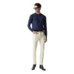 TOM FORD SEAMLESS ALPACA SILK CREW NECK ELECTRIC BLUE