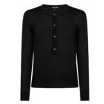 TOM FORD SILK VANISE HENLEY BLACK