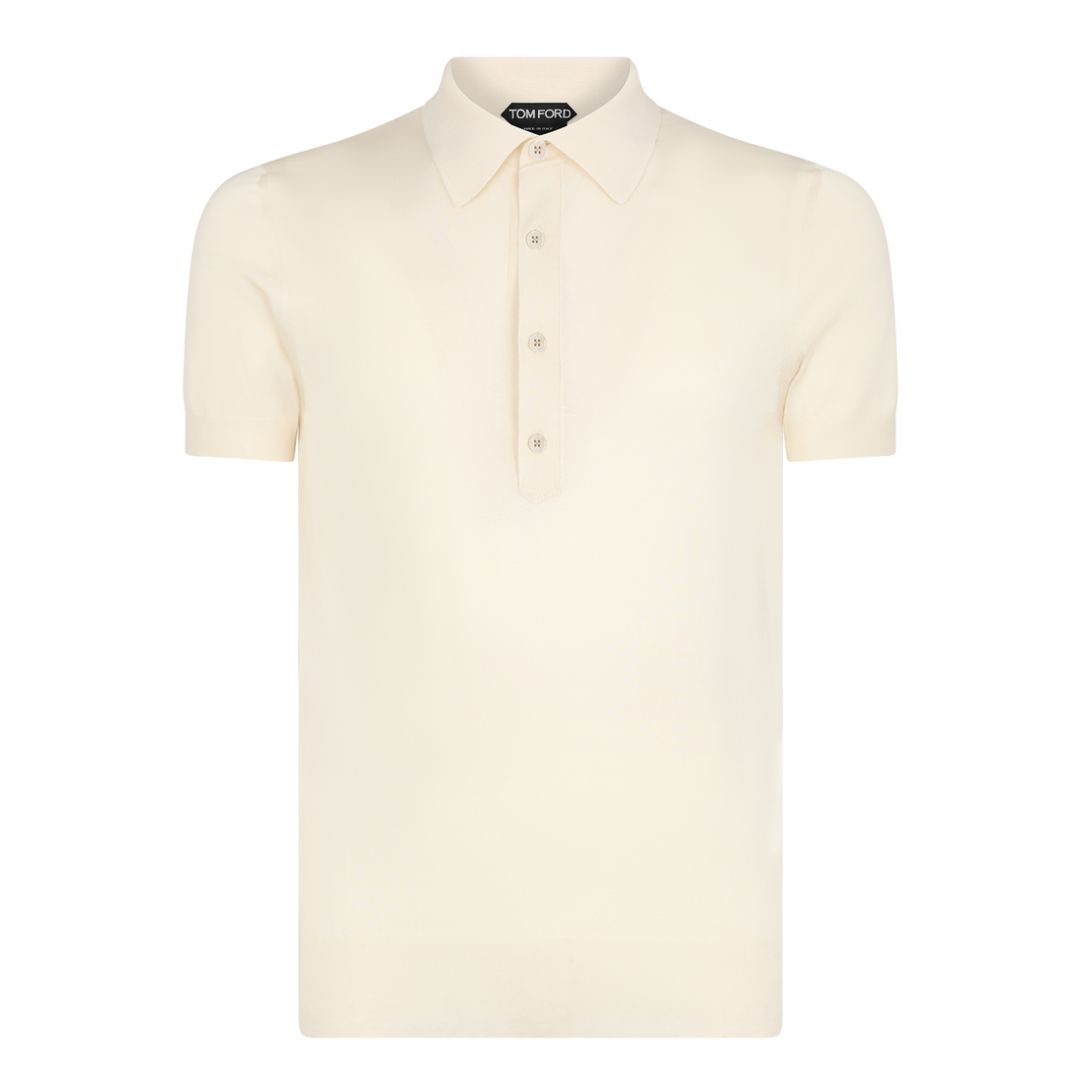4 TOM FORD SILK VISCOSE POLO DOVE
