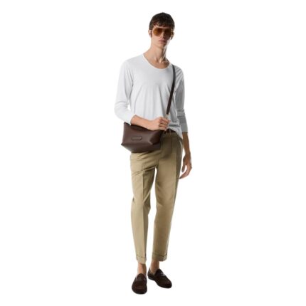 TOM FORD FLUID POPLIN DOUBLE PLEAT PANT DESERT KHAKI