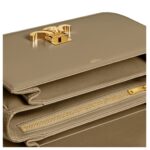 CELINE CLASSIQUE TRIOMPHE BAG IN SHINY CALFSKIN BROWN SEPIA