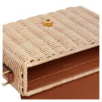 CELINE TEEN TRIOMPHE BAG IN WICKER AND NATURAL CALFSKIN