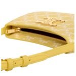 CELINE MEDIUM TILLY BAG IN TRIOMPHE CANVAS AND CALFSKIN BRIGHT YELLOW