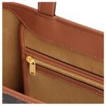 CELINE MEDIUM CABAS IN TRIOMPHE CANVAS AND CALFSKIN