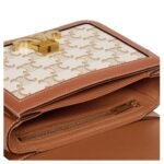CELINE TEEN TRIOMPHE BAG IN CANVAS AND CALFSKIN WHITE
