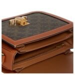 CELINE CLASSIQUE TRIOMPHE BAG IN CANVAS AND CALFSKIN