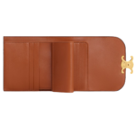 CELINE SMALL FLAP WALLET TRIOMPHE IN TEXTILE AND CALFSKIN