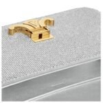 CELINE CHAIN SHOULDER BAG CLAUDE IN SUEDE CALFSKIN WITH STRASS