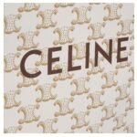 CELINE MINI VERTICAL CABAS IN TRIOMPHE CANVAS WITH CELINE PRINT WHITE
