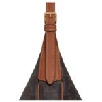 CELINE SMALL HELOÏSE CUIR TRIOMPHE BAG IN CANVAS AND CALFSKIN TAN